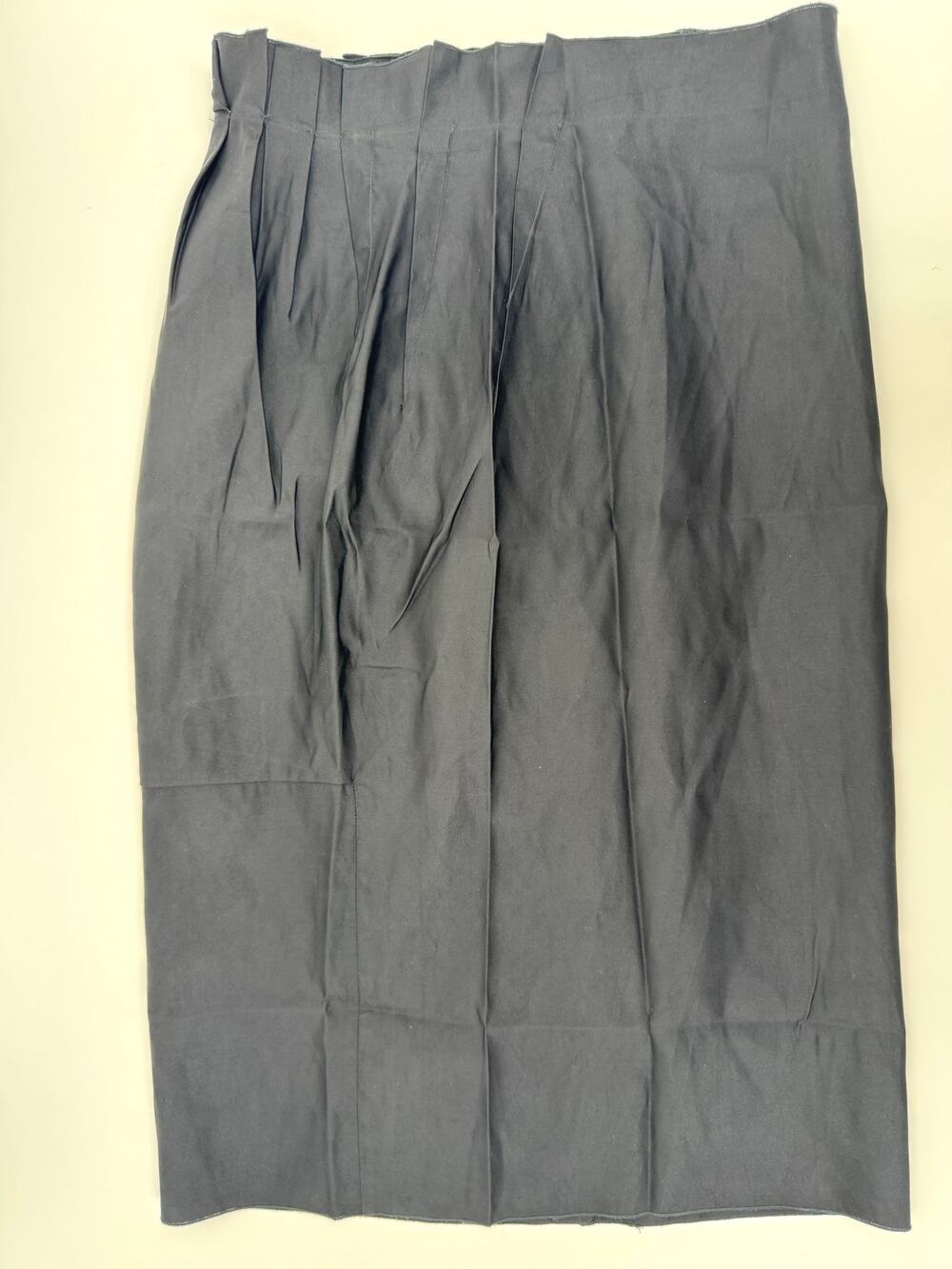 Lanvin Paris 100% Silk Architectural Paperbag Waist Midi Skirt Size FR 38